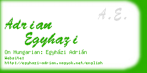 adrian egyhazi business card